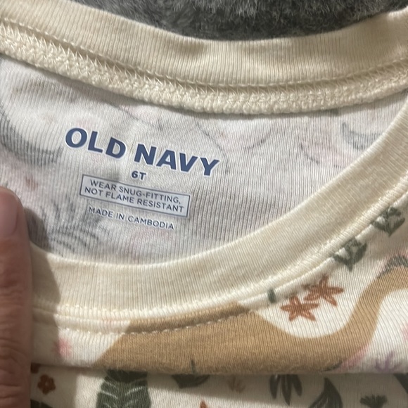Old Navy Dinosaur Pajama Sz 6 Girl Two Piece Set - Picture 4 of 5